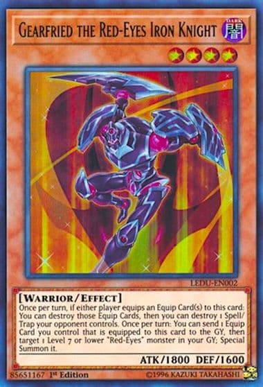 Gearfried the Red Eyes Iron Knight Legendary Duelists Yu-Gi-Oh! card