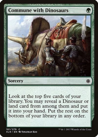 Commune with Dinosaurs Ixalan Magic card