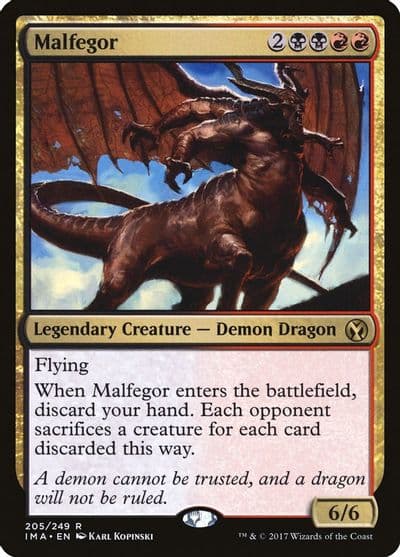 Malfegor Iconic Masters Magic card