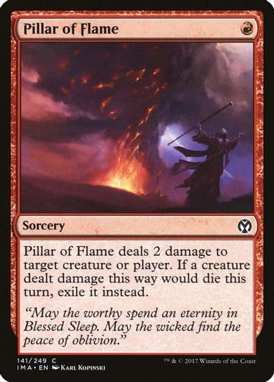 Pillar of Flame Iconic Masters Magic card