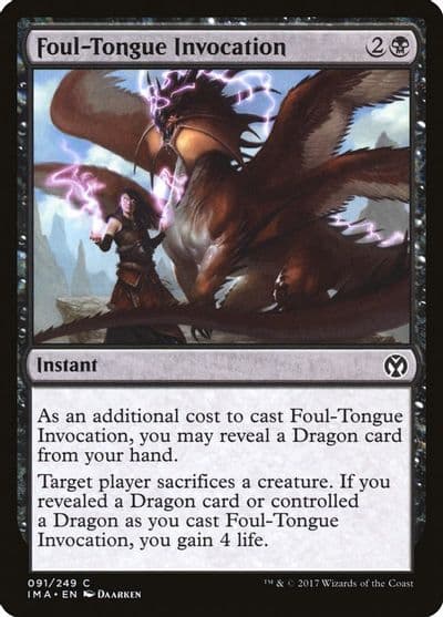 Foul Tongue Invocation Iconic Masters Magic card