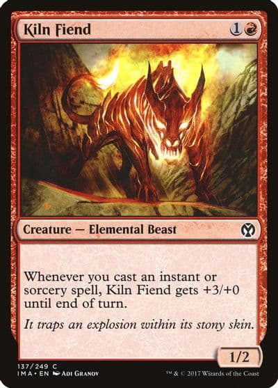 Kiln Fiend Iconic Masters Magic card