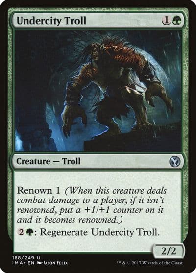 Undercity Troll Iconic Masters Magic card