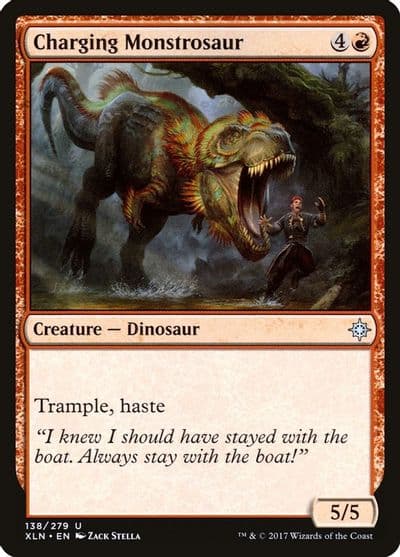 Charging Monstrosaur Ixalan Magic card