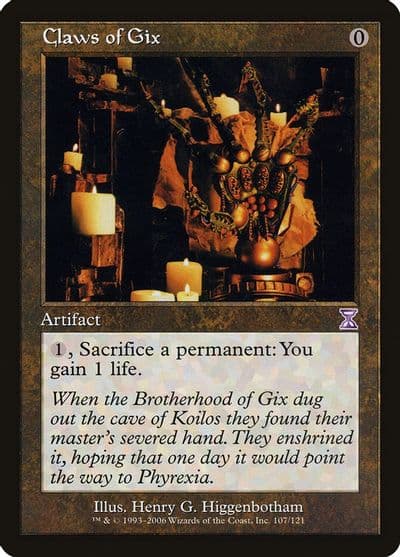 Claws of Gix Timeshifted Magic card