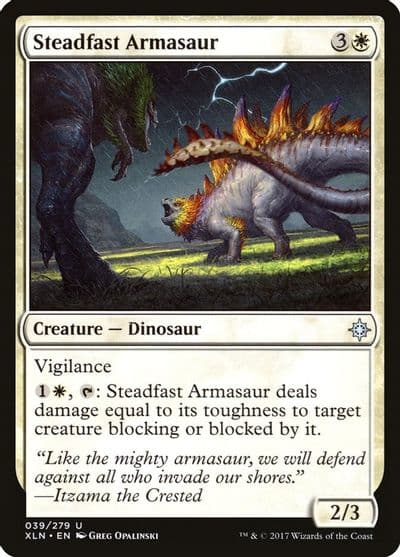 Steadfast Armasaur Ixalan Magic card