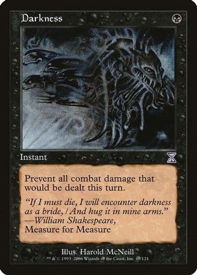 Darkness Timeshifted Magic card