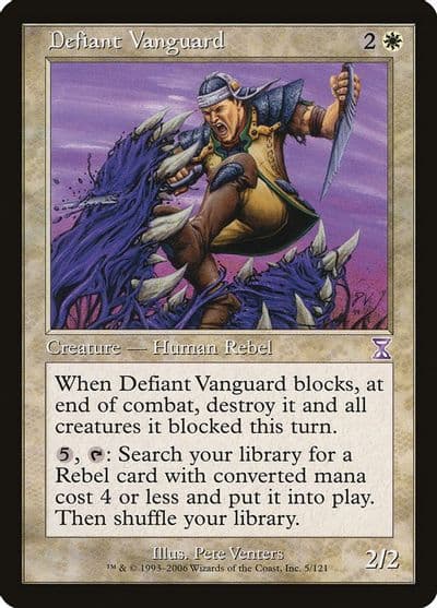 Defiant Vanguard Timeshifted Magic card