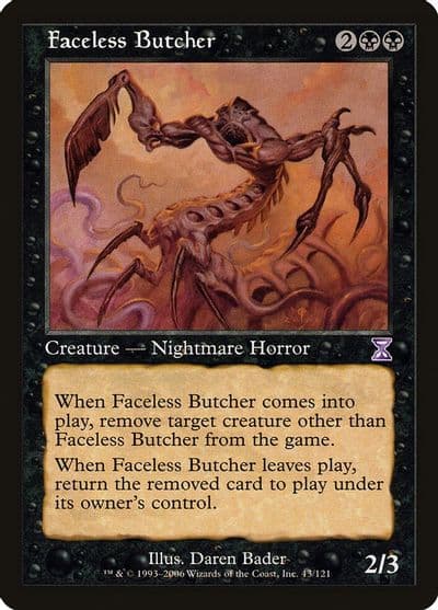 Faceless Butcher Timeshifted Magic card