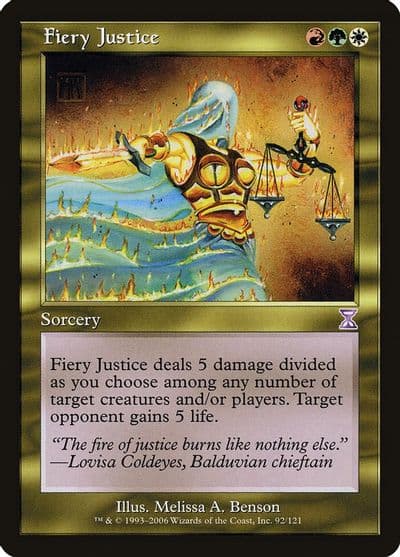 Fiery Justice Timeshifted Magic card