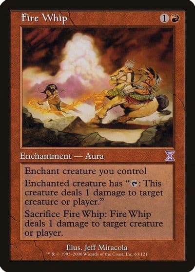Fire Whip Timeshifted Magic card