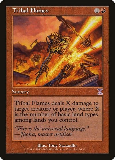 Tribal Flames Timeshifted Magic card