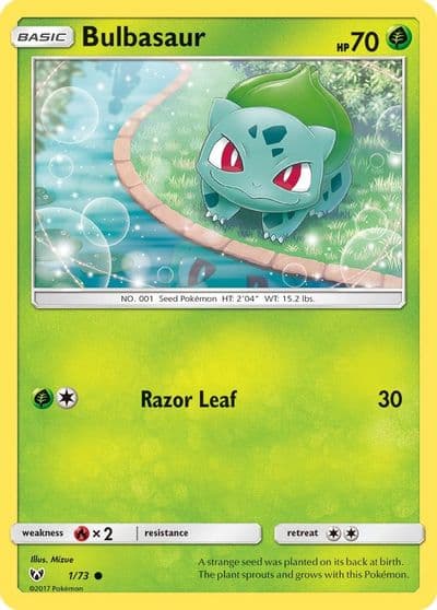Bulbasaur Shining Legends Pokemon card