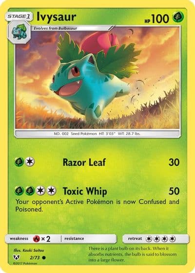 Ivysaur Shining Legends Pokemon card