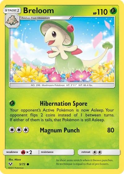 Breloom Shining Legends Pokemon card