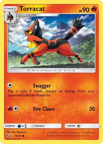 Torracat Shining Legends Pokemon card