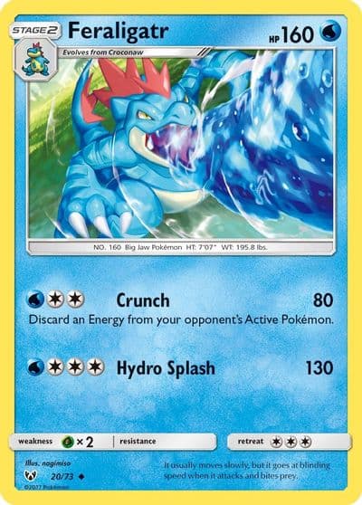 Feraligatr Shining Legends Pokemon card