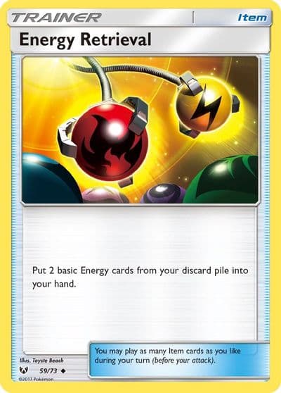 Energy Retrieval Shining Legends Pokemon card
