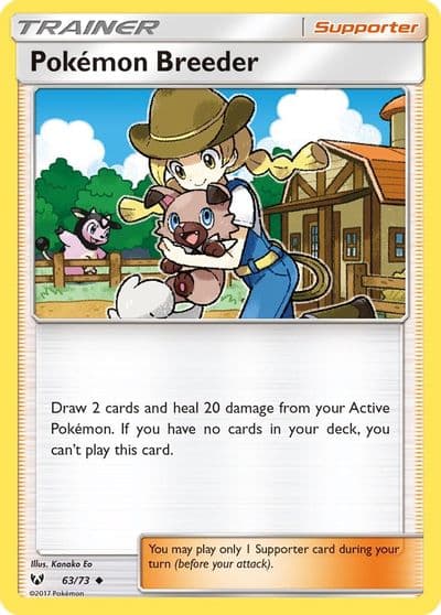 Pokemon Breeder Shining Legends Pokemon card