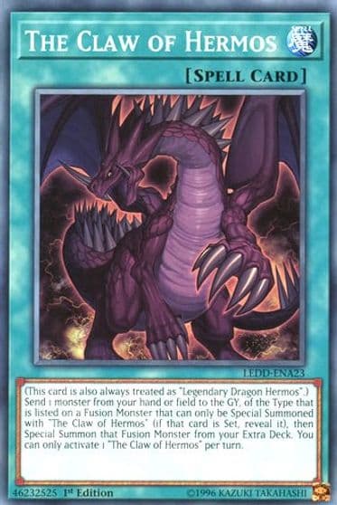 The Claw of Hermos Legendary Dragon Decks Yu-Gi-Oh! card