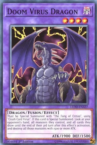 Doom Virus Dragon Legendary Dragon Decks Yu-Gi-Oh! card
