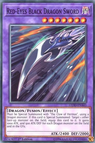 Red Eyes Black Dragon Sword Legendary Dragon Decks Yu-Gi-Oh! card