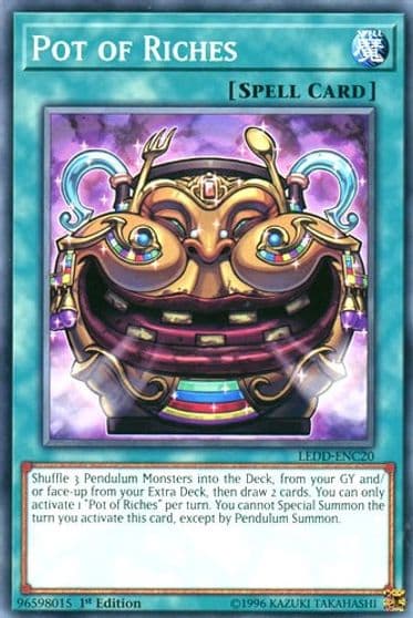 Pot of Riches Legendary Dragon Decks Yu-Gi-Oh! card