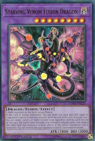 Starving Venom Fusion Dragon Legendary Dragon Decks Yu-Gi-Oh! card