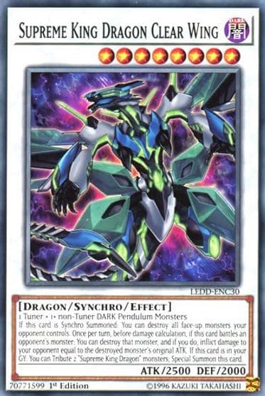 Supreme King Dragon Clear Wing Legendary Dragon Decks Yu-Gi-Oh! card