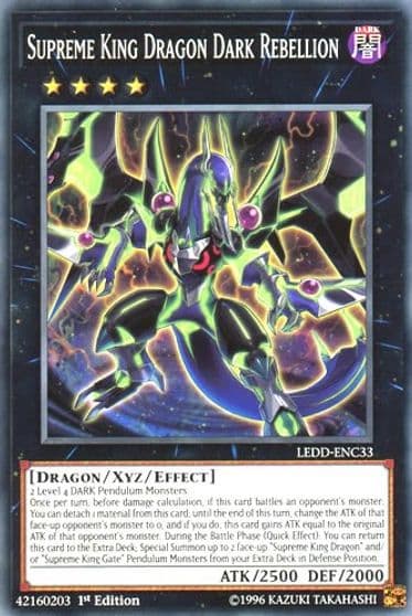 Supreme King Dragon Dark Rebellion Legendary Dragon Decks Yu-Gi-Oh! card