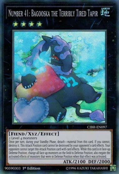 Number 41 Bagooska the Terribly Tired Tapir Circuit Break Yu-Gi-Oh! card