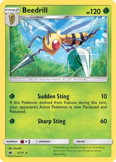 Beedrill SM - Crimson Invasion Pokemon card