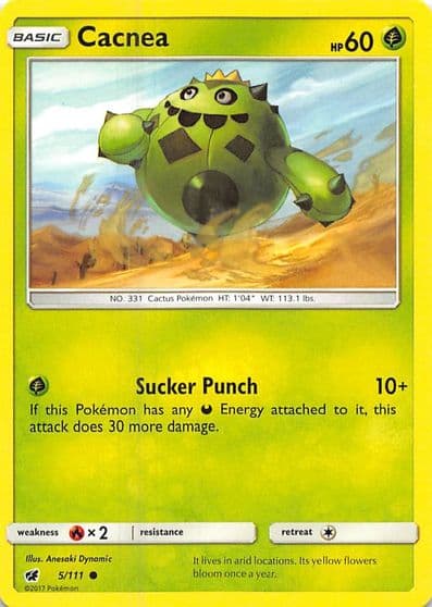 Cacnea SM - Crimson Invasion Pokemon card