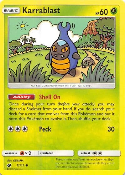 Karrablast SM - Crimson Invasion Pokemon card