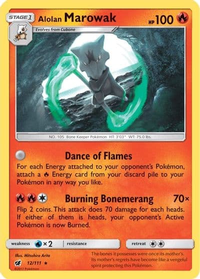 Alolan Marowak SM - Crimson Invasion Pokemon card