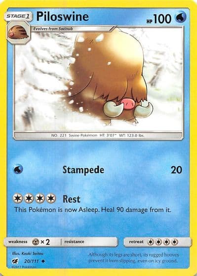 Piloswine SM - Crimson Invasion Pokemon card