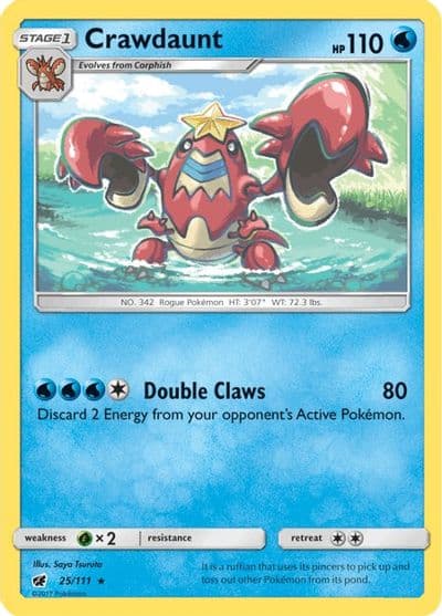 Crawdaunt SM - Crimson Invasion Pokemon card