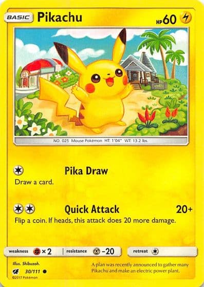 Pikachu SM - Crimson Invasion Pokemon card