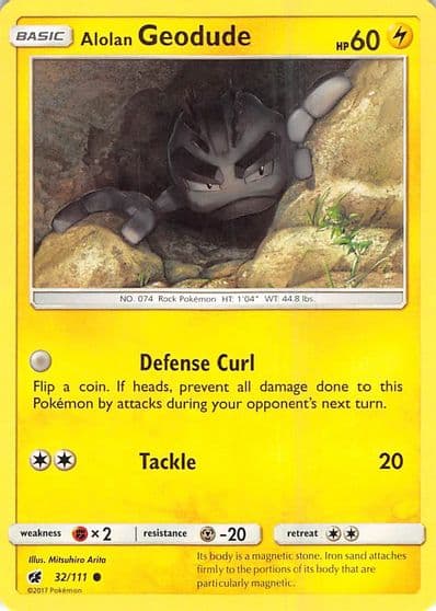 Alolan Geodude SM - Crimson Invasion Pokemon card