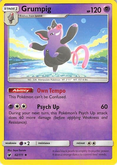 Grumpig SM - Crimson Invasion Pokemon card