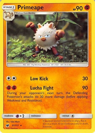 Primeape SM - Crimson Invasion Pokemon card