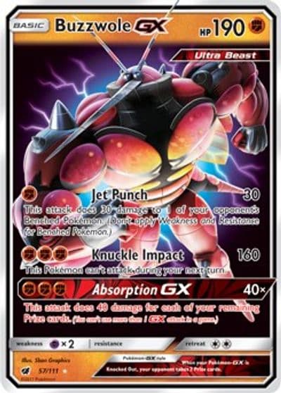 Buzzwole GX SM - Crimson Invasion Pokemon card