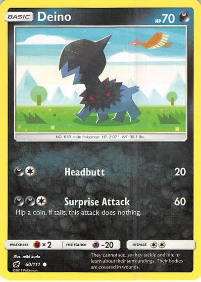 Deino SM - Crimson Invasion Pokemon card