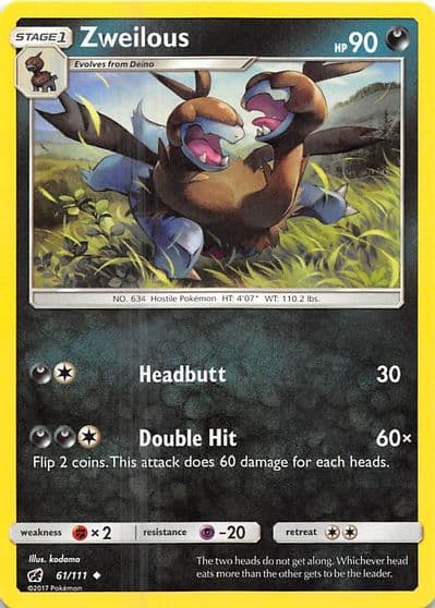 Zweilous SM - Crimson Invasion Pokemon card