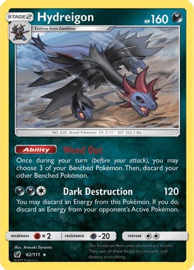 Hydreigon SM - Crimson Invasion Pokemon card