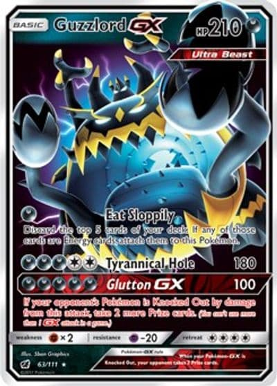 Guzzlord GX SM - Crimson Invasion Pokemon card