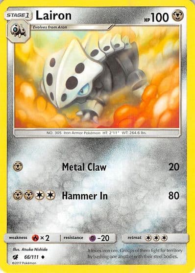 Lairon SM - Crimson Invasion Pokemon card
