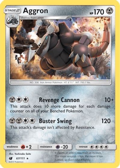 Aggron SM - Crimson Invasion Pokemon card