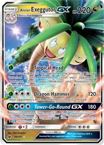 Alolan Exeggutor GX SM - Crimson Invasion Pokemon card