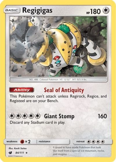 Regigigas SM - Crimson Invasion Pokemon card
